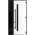 thumbnail image 3 of Front Exterior Prehung Steel Door / Dekton 0163 Ardesia Nero / Side Exterior Window Sidelite / Entry Metal Modern Painted W36+12x96 Left-hand, 3 of 5