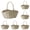 Brown-6Pcs, variant on Large Wicker Basket, Handmade Natural Willow Woven Basket with Handles, Portable Storage Basket for Picnic Garden Vegetables, Easter Wedding Gift Camping, Sturdy