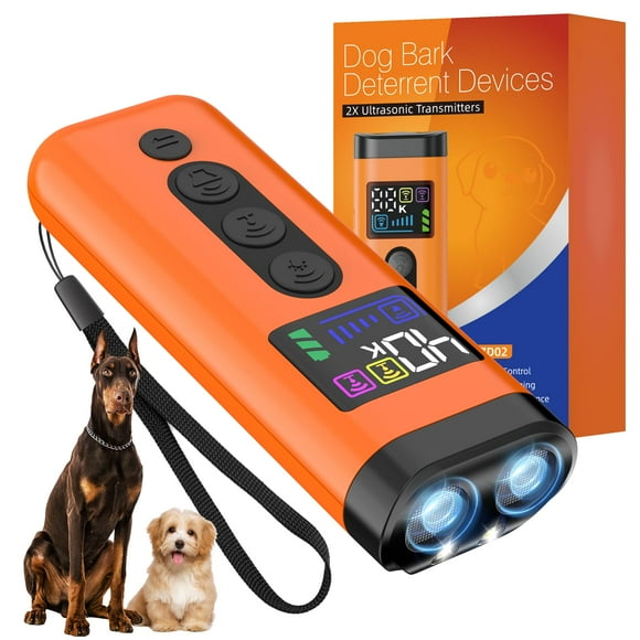 Entrenador ultrasónico Phzibor, disuasorio de ladridos para perros, 20 m, pantalla a color