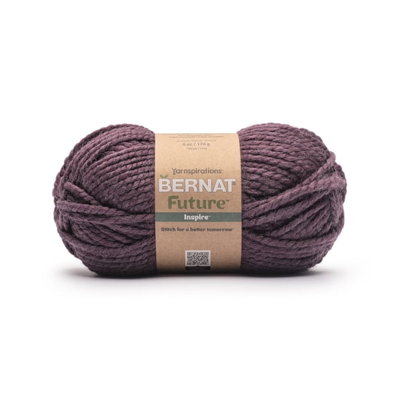 Bernat® Future Recycled Wool™ #6 Super Bulky Blend Yarn, Plum Luck 6oz/170g 108 Yards