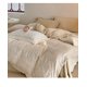 thumbnail image 2 of Xiao Hua Juego de sábanas, juego de sábanas y fundas de almohada, juego de cama individual, ropa de cama de hotel, decoración del hogar (albaricoque), 2 of 5