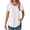 White, variant on Women's Solid Color Ruffled Cap Sleeve Pleated T Shirt Crew Neck Casual Top Short Sleeve Raglan Shirt Women