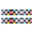 thumbnail image 7 of Yayeee Faucet Mat for Kitchen Sink 30" Diatomite Long Splash Guard Pad, Pink Checkered Pattern, 2 Pack, 7 of 7