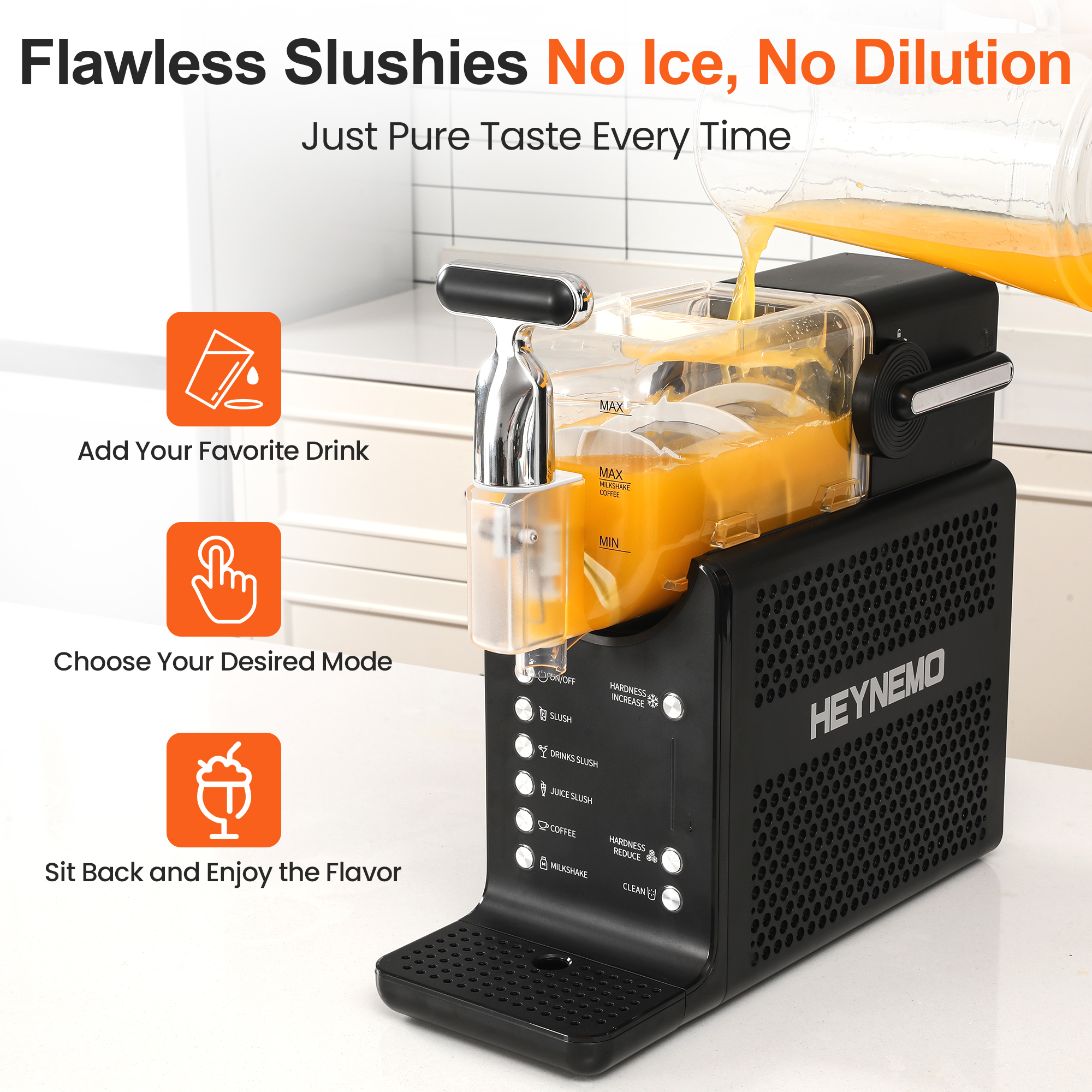CozyHom Slushie Machine for Home: 68oz Single-Tank Frozen Drink Maker with Rapid Chill Technology, Self-Cleaning System & 5 Drink Modes, Keep Drinks Cold up to 12 Hours, ETL Certified, Black