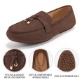 thumbnail image 3 of Ecetana Women's Suede Loafers Slip-On Flat Shoes Round Toe Casual Shoes for Daily Office Walking, 3 of 6