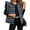Navy blue, variant on Womens Plaid Puffer Vests Ruffle Sleeveless Lightweight Quilted Vest Fall Winter Padded Gilets Coats