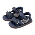 thumbnail image 2 of Zanarzt Baby Shoes for Walking Baby Infant Boy Girl Sandals Newborn Non-Slip Soft Rubber Sole Sandals for Baby Boys Open-Toe Outdoor Casual Summer Blue,US 4, 2 of 9