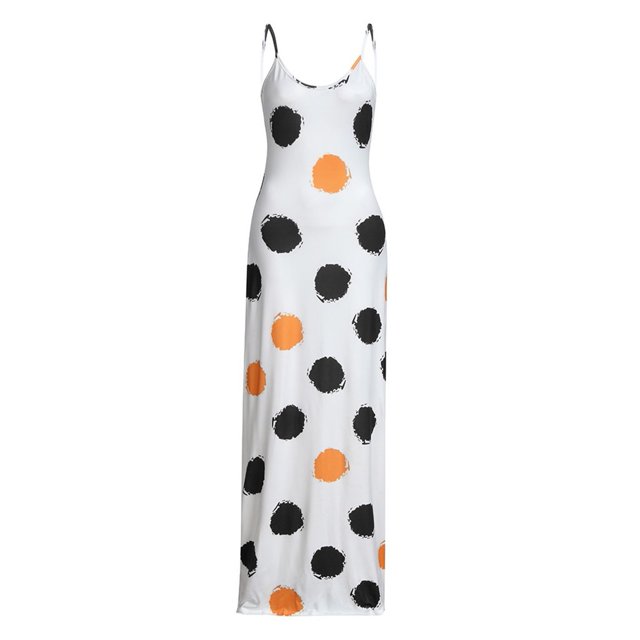 B91xZ Robe Midi d'Été 2024 pour Femmes Sans Manches Col en V à Volants Ceinturée Ligne A Fluide Maxi Robes, Café S