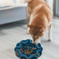 thumbnail image 5 of Btomtd Slow Feeder Dog Bowls Made of Silicone, Non-Slip Suction Cup Base Pet Bowls, Fun Pattern Cat Bowls to Encourage Chewing, Household Halloween Decor Cat Food Bowl, Blue, 5 of 6