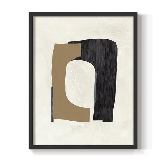 Cardboard Cutouts I Framed Print in Black Solid Wood Framed Print No Nail Hanging