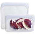 thumbnail image 1 of Sacs de Rangement Alimentaires Réutilisables en Silicone Premium, Lot de 2, Transparents, Sacs de Rangement Alimentaires Multi-Usages, Sac à Lunch, Contenants de Voyage, Sans BPA, Anti-Fuite, Lavables au Lave-Vaisselle, Écologiques, 1 of 4