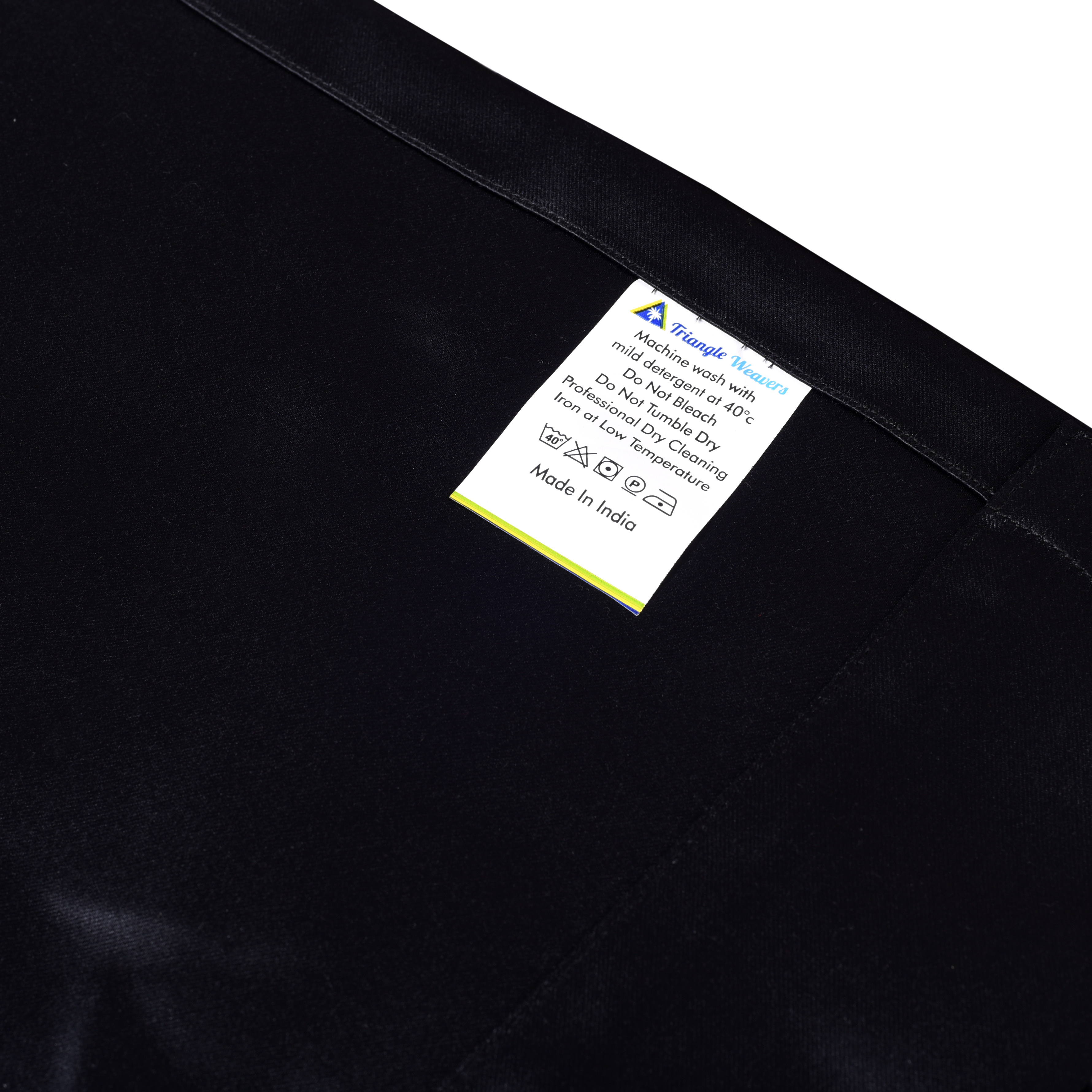 Triangle Weavers Windows Blackout Curtains 100% Polyester, Set of 2, Black color, 38"W x 45"L