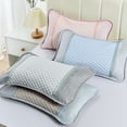 thumbnail image 1 of Bowayaoa Ice Silk Pillowcase Cool Detachable Washable Summer Breathable Neck Protection Pillow Case Soft Nylon Home Bedding, 1 of 7