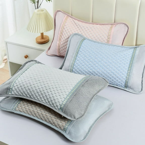 Viflosae Pillow Covers Pillow Case Summer Ice Silk Beans Bag Pillowcase Home Pillowcase Detachable and Washable Summer Neck Protection Ice Silk Cool Pillowcase