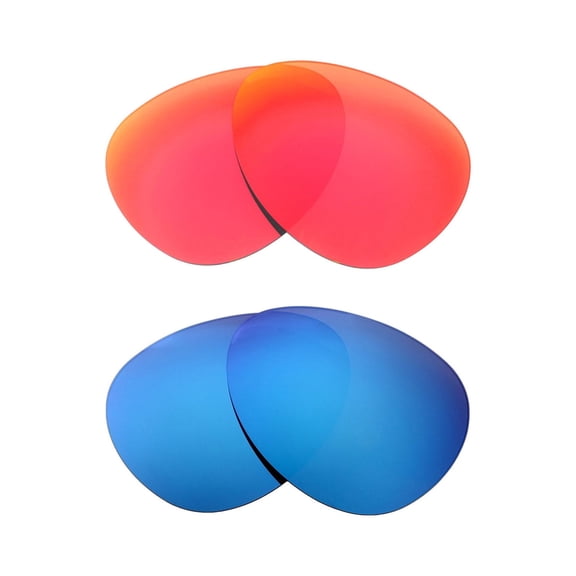 Walleva Polarized Fire Red Ice Blue Replacement Lenses For Spy Optic Whistler Sunglasses