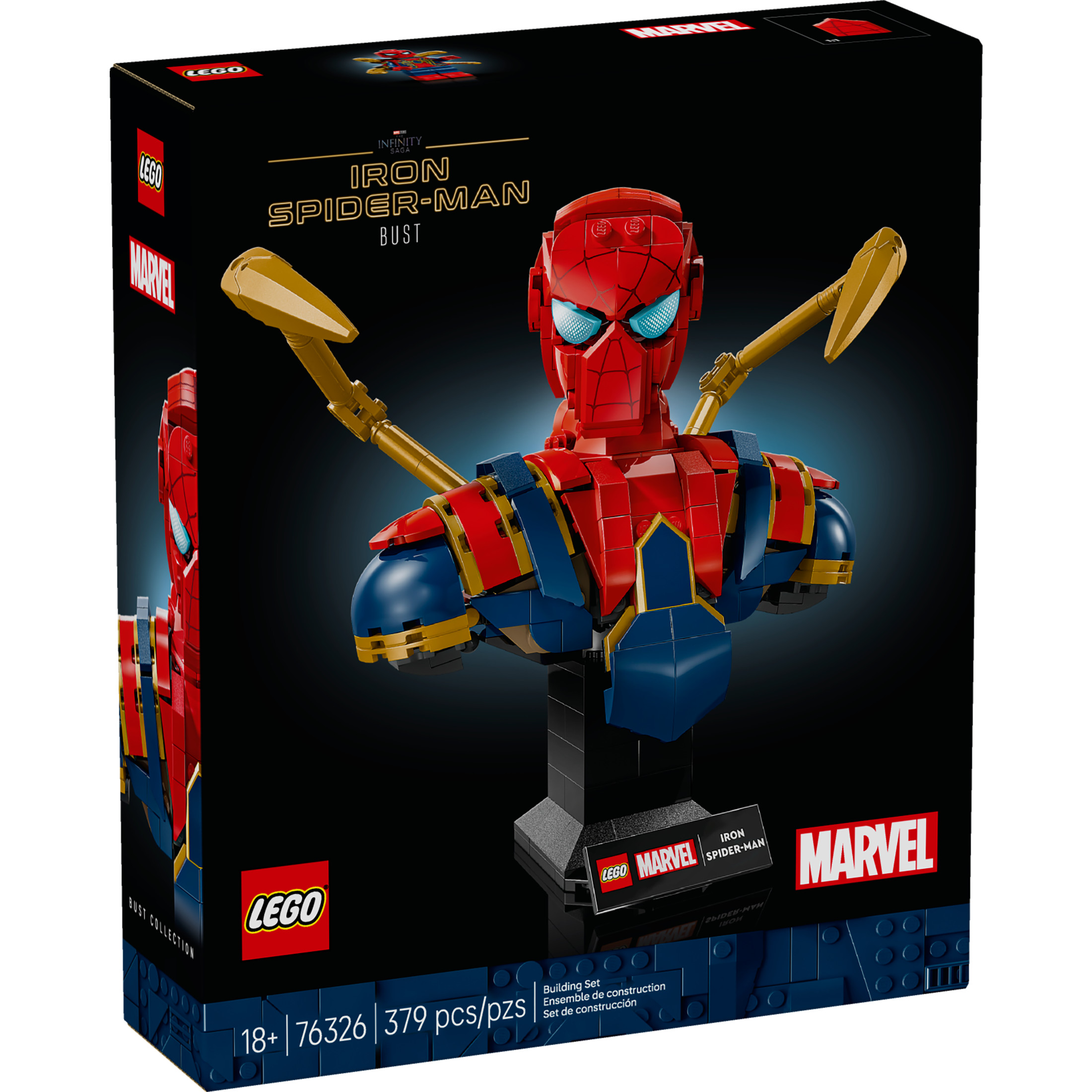LEGO Marvel Busto de Iron Spider-Man Coleccionable - Kit de Construcción para Adultos, Mayores de 18 Años - Incluye Minifigura de Iron Spider-Man - Modelo Coleccionable para Fans de Superhéroes - Regalo para Hombres y Mujeres - 76326 2