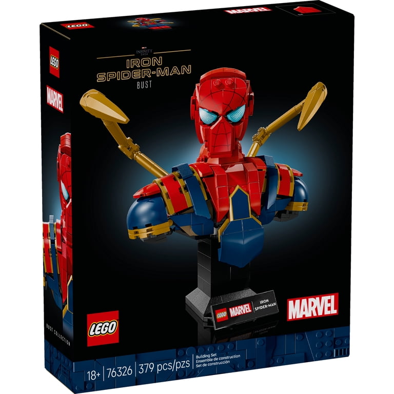 order J7 ♡ LEGO, Marvel Iron Spider-Man Bust, 76326, 379 Pieces - Walmart.com