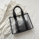 thumbnail image 5 of Bolsa de hombro para mujer Bolsas de viaje transparentes de PVC de moda con billetera (negro) Ndcxsfigh Para Estrenar, 5 of 9