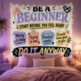 thumbnail image 2 of Floral Garden Beginner with Start Before You, Inspirational Illustration for Quote Lovers, Wall Decor, Valentine'S Day Gift, Tapestry Wall Hanging for Dorm and Living Room, 2 of 7