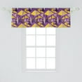thumbnail image 2 of Ambesonne Geometric Window Valance, Funny Memphis, 54" X 18", Yellow Purple, 2 of 3