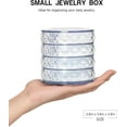 thumbnail image 2 of CONBOLA Acrylic Jewelry Organizer, Small Storage Box Jewelry Earring Holder for Women, 5-Layer Rotating Travel Jewelry Tray Case with Lid for Bracelet, 2 of 16