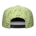 thumbnail image 4 of Roaring Dinosaur Snapback Cap - Bold Dino in Nature Flat Bill Hat with Breathable Design, Streetwear, 4 of 5