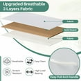 thumbnail image 6 of TINKLE WELL Storage Dresser with 4 Drawers, Removable Bins, Modern Wide Soft Fabric Chest Organizer for Bedroom, Hallway, White, 6 of 7