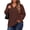 02 Brown, variant on Women's Plus Size Tops V Neck Long Sleeve Knit Tops for Women Fall Blouses Sweaters Decorative Button Cuff XL-5XL