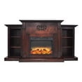 thumbnail image 6 of Cambridge Sanoma 72'' Electric Multi-Color LED Fireplace with Charred Log Insert | Remote | For Rooms up to 210 Sq.Ft | Adjustable Heat Settings | Storage | Mahogany Mantel | Timer, 6 of 10