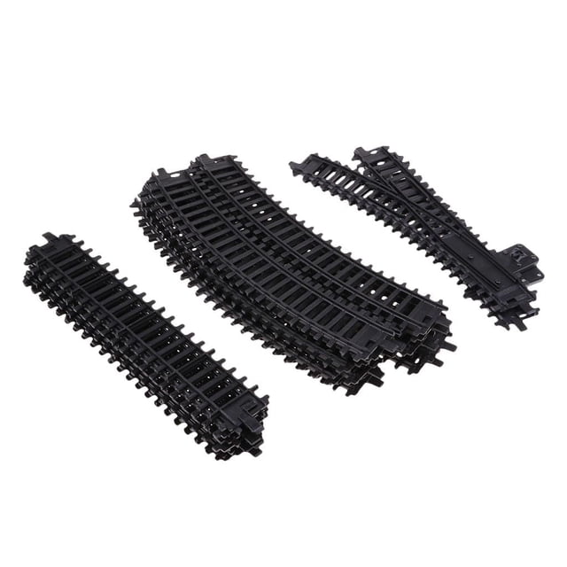 26 piezas 1/87 HO modelo de tren recto + interruptor izquierdo + ovalado para regalo de Navidad para niños