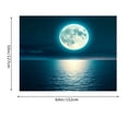 thumbnail image 4 of RKSupls Tapestry Wall Hanging Art, Full Moon Over Ocean at Night Tapestry Decoration for Daily Bedroom, Dorm, Living Room, Apartment Hallway Home Decor, 4 of 5