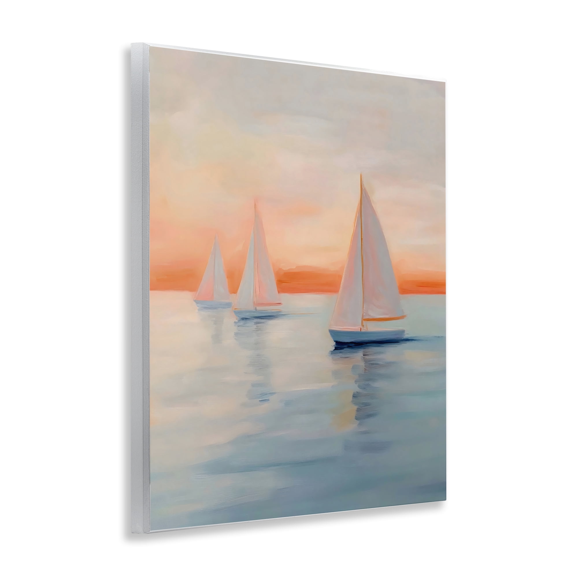 Stupell Industries Sunset Sailboats Over Calm Sea Wall Plaque Art, design by Creative Studio