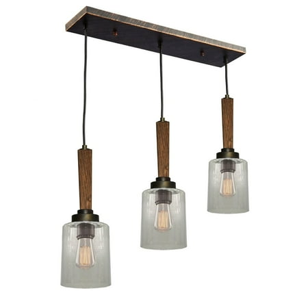 

Artcraft Lighting - Three Light Island Pendant - Legno Rustico-3 Light Island in
