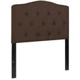 thumbnail image 1 of Cambridge Tufted Upholstered Twin Size Headboard in Dark Brown Fabric, 1 of 7