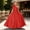 Red, variant on ITSAME Girls Formal Maxi Dress Bow One Shoulder Waist-Cinching Princess Pageant Wedding Party Ball Gown Light Blue Size 8