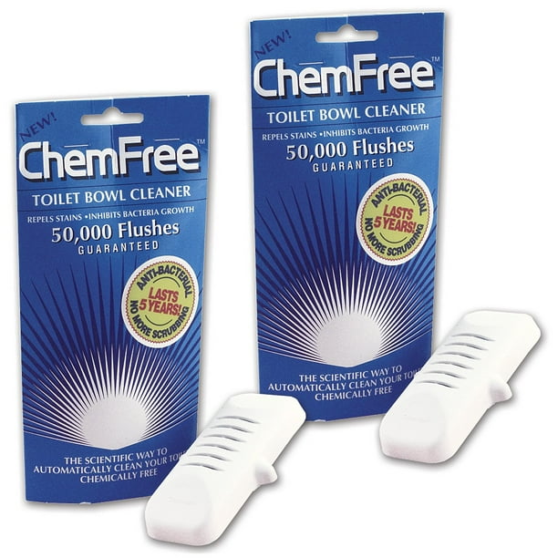 ChemFree Toilet Bowl Cleaners 50,000 Flushes AntiBacterial Set of 2