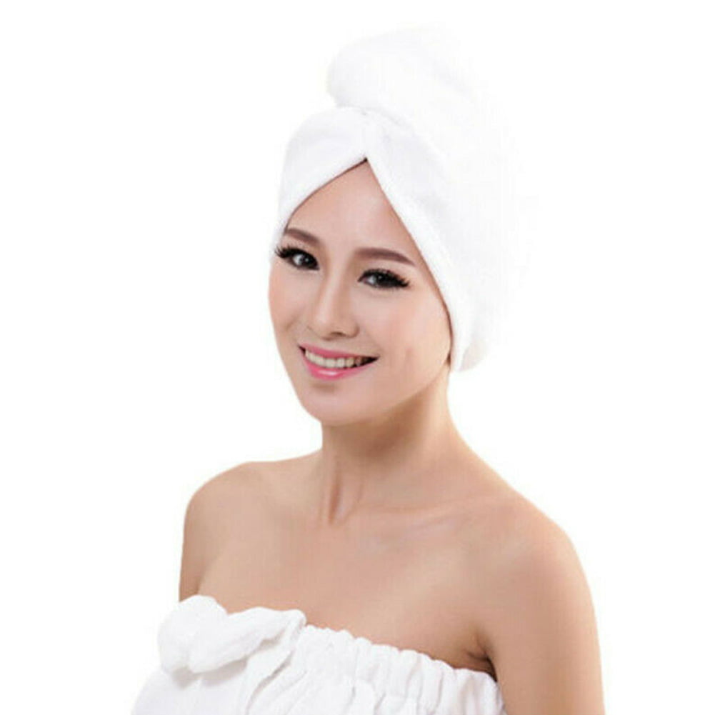 Quick Dry Magic Hair Turban Towel Microfibre Hair Wrap Bathing Towel Cap Hat 