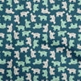 thumbnail image 1 of oneOone Cotton Cambric Teal Blue Fabric Animal Dress Material Fabric Print Fabric By The Yard 42 Inch Wide, 1 of 5