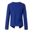 thumbnail image 3 of Doublju Women's Casual Long Sleeves Side Pocket Open Front Blazer Jacket with Plus Size, 3 of 4