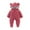 Wine, variant on Baby Boy Girls Winter Warm Rompers Unisex Newborn Fleece Outfits Bodysuits Newborn Baby Winter Girls Boys Clothes Warm Animal Bear Ears Overall Rompers Hooded Jumpsuit Brown 0-3 Months