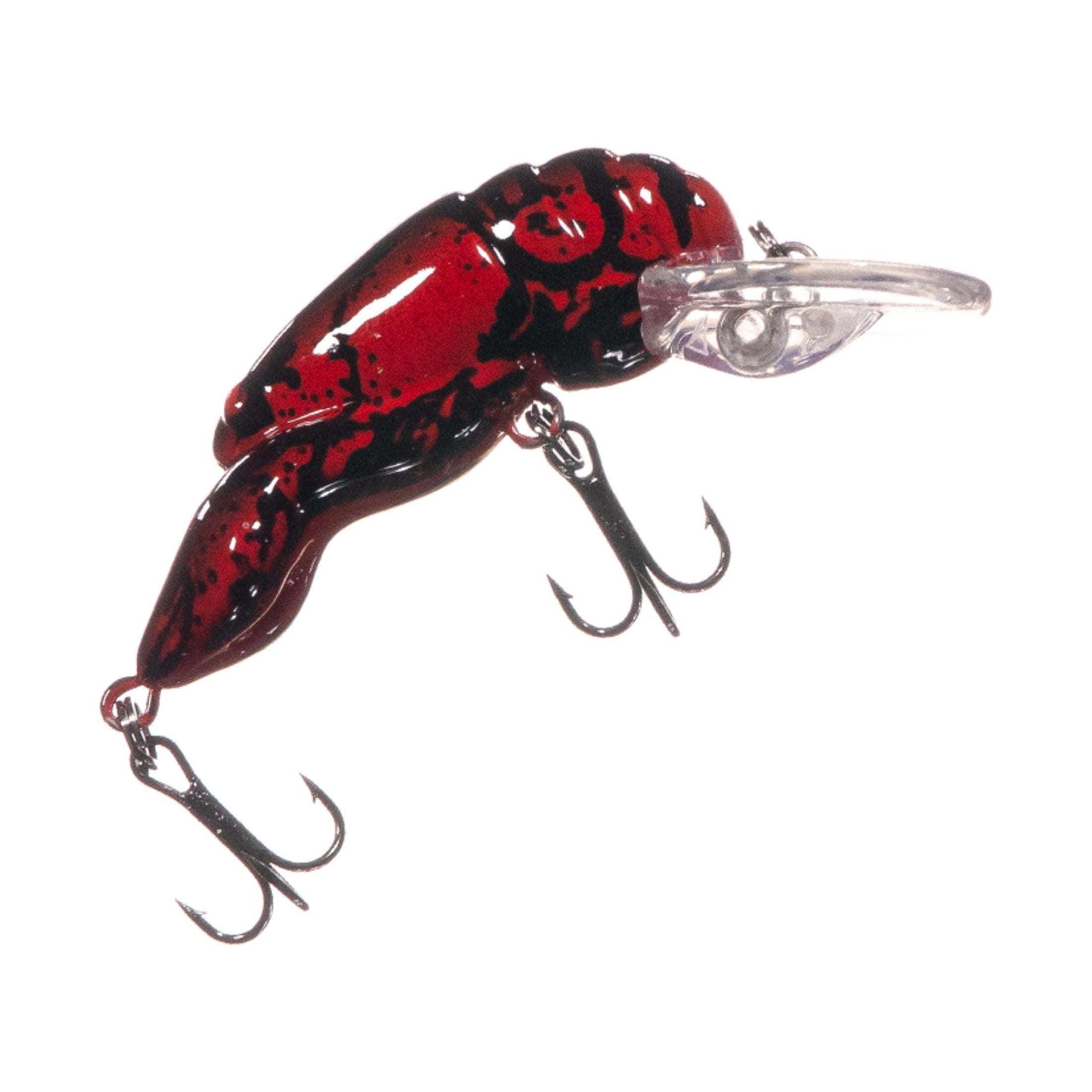(2 pack) Arkie Lures 220 Series Crappie Crankbait, Color Red Craw