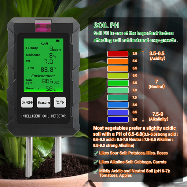 Testeur De Sol 3 En 1 Humidité Lumière PH - Sonde Jardinage Sans Pile