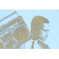 thumbnail image 2 of Malcolm X Hip Hop Radio T shirt (Blue/Gold, Large), 2 of 2