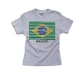 thumbnail image 1 of Brazil Baseball Classic - World Vintage Bats Flag Boy's Cotton Youth Grey T-Shirt, 1 of 2