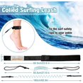 thumbnail image 2 of 2 Pieces Surf Board Leashes Coiled Leash SUP Leash Rope Paddle Board Surfboard Leash Surfing Leg Rope SUP Board Leash Surf Straps Stay on Board Ankle Strap Sup Ankle Accessory for Surfing, 2 of 7