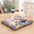 thumbnail image 4 of Tropical Sunset Palm Tree Floor Cushion - Oversized Boho Square Pillow for Adults, Thick PP Cotton Filling with Hawaiian Beach Landscape Print, 22x22 Inch, 4 of 7