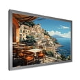 thumbnail image 2 of Designart "Capri, Italy Mediterranean Blue Village I" Landscapes Framed Wall Art Decor - Global Blue Landscape Italy Hallway Framed Wall Art Decor, 2 of 6