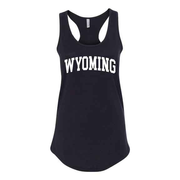 Wild Bobby State of Wyoming College Style Women Racerback Tank Top