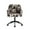 Cow - PU - with Wheels, variant on Guyou Modern Swivel Office Chair No Wheels, PU Leather Upholstered Desk Chair Armchair with Black Metal Legs for Living Room Bedroom Home Office, Brown