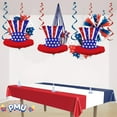 thumbnail image 6 of PMU Patriotic 4th of July Pre-inflated Star Top Hat Balloon 10 Inch Mylar-Foil Balloon with Stick (3/pkg)Pkg/1, 6 of 6